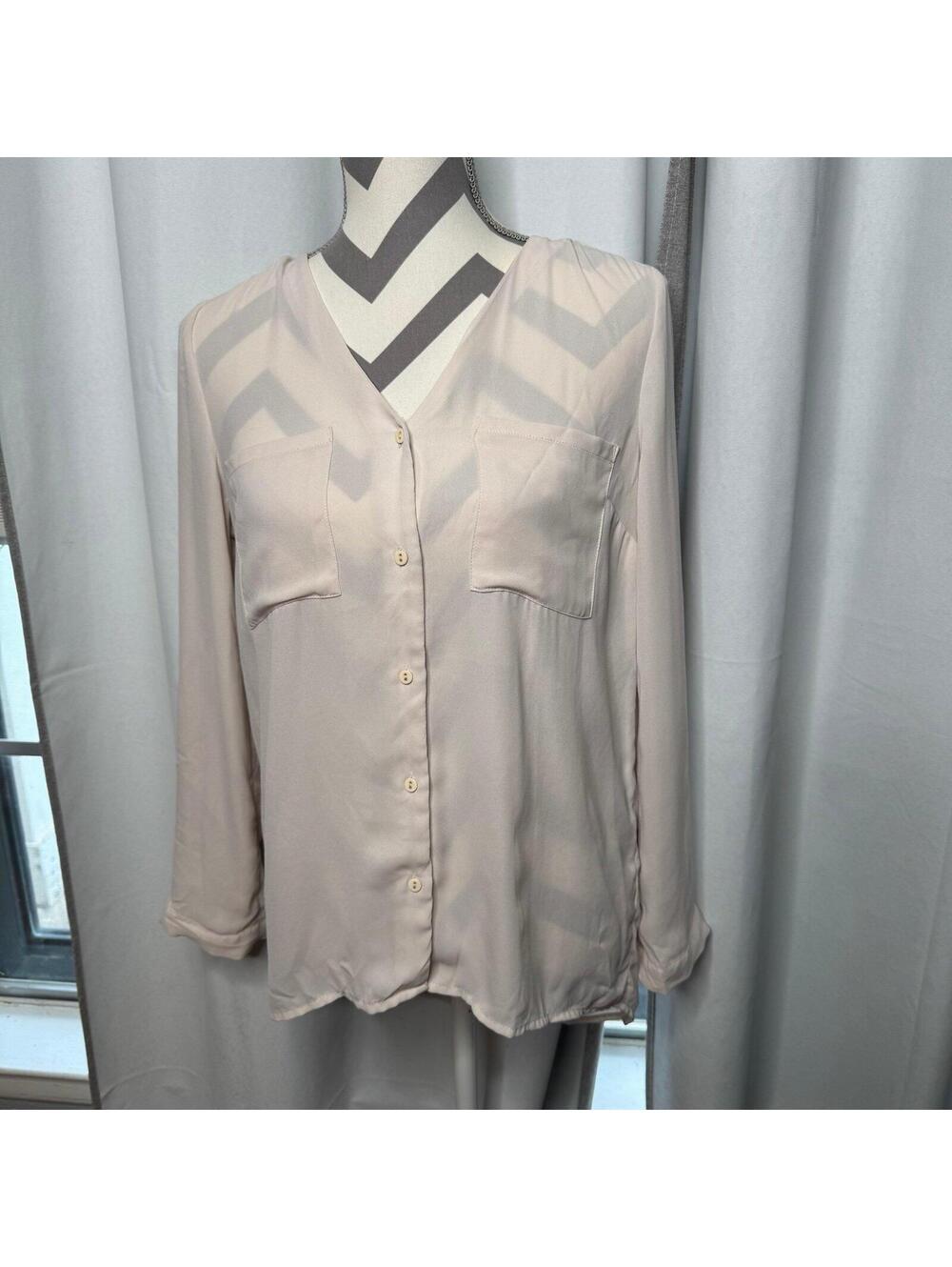 DIVIDED H&M Beige Women`s Blouse Size 4